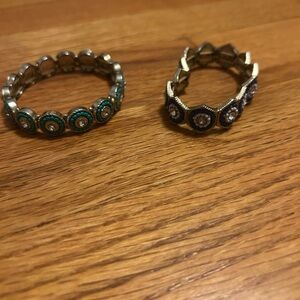 Elegant Silver and Blue Women's Bracelets